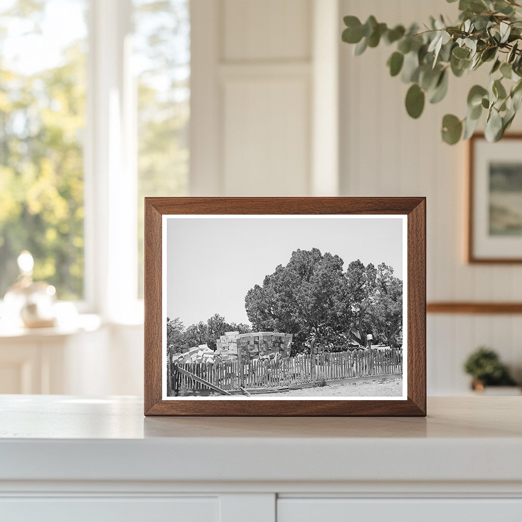 Wooden Blocks for Ice Storage House Pie Town New Mexico 1940