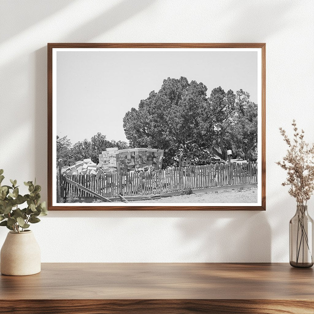 Wooden Blocks for Ice Storage House Pie Town New Mexico 1940