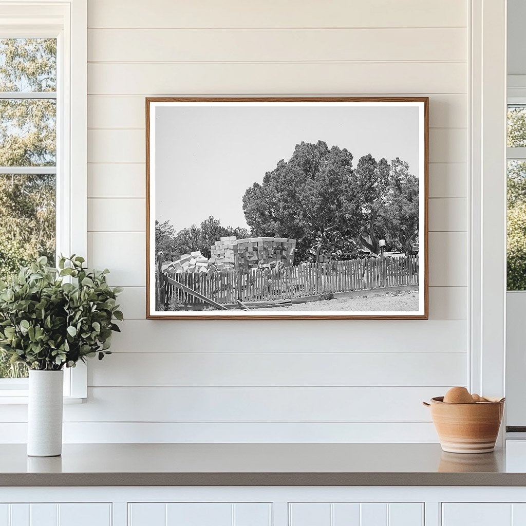Wooden Blocks for Ice Storage House Pie Town New Mexico 1940