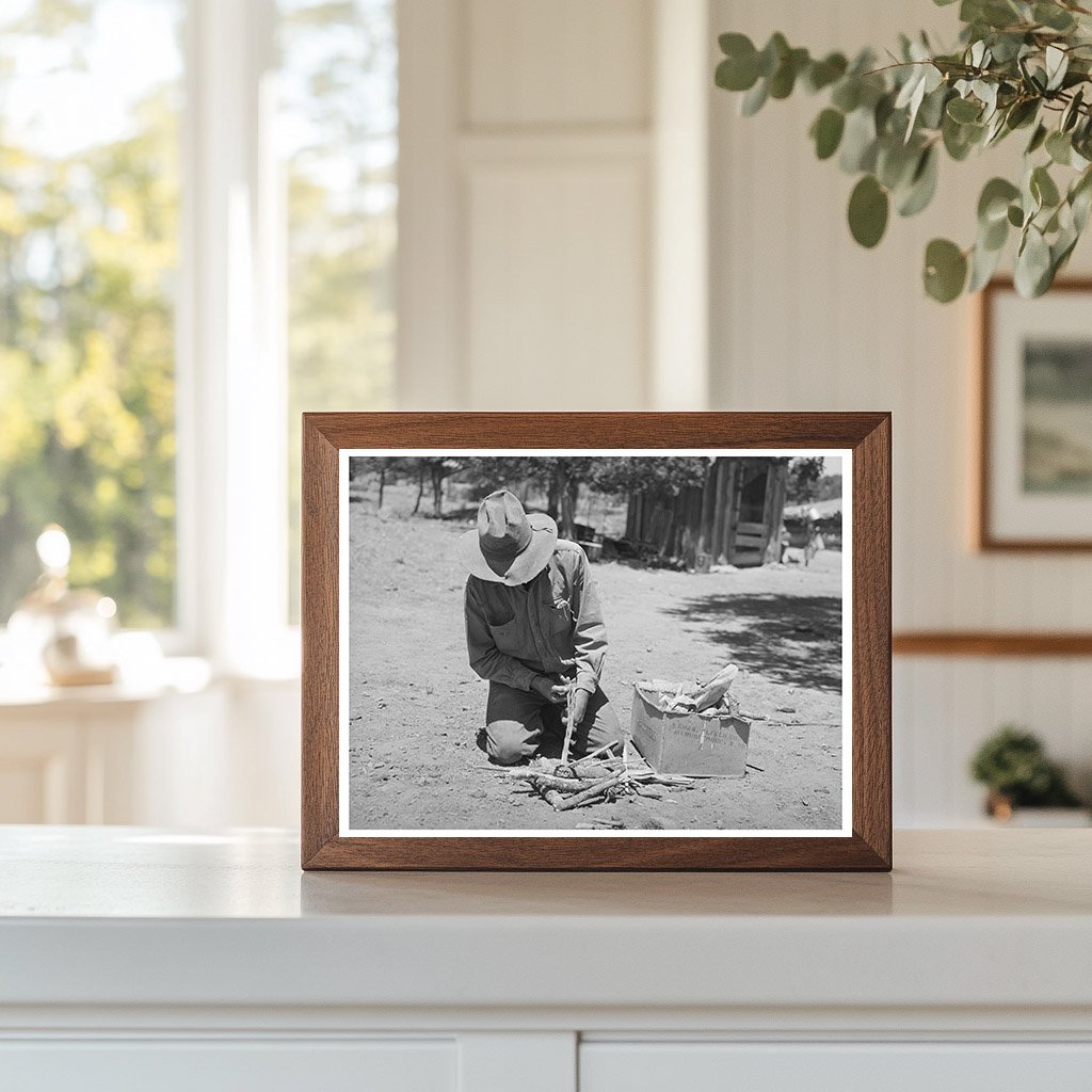 Faro Caudill Building Fire in Pie Town New Mexico 1940