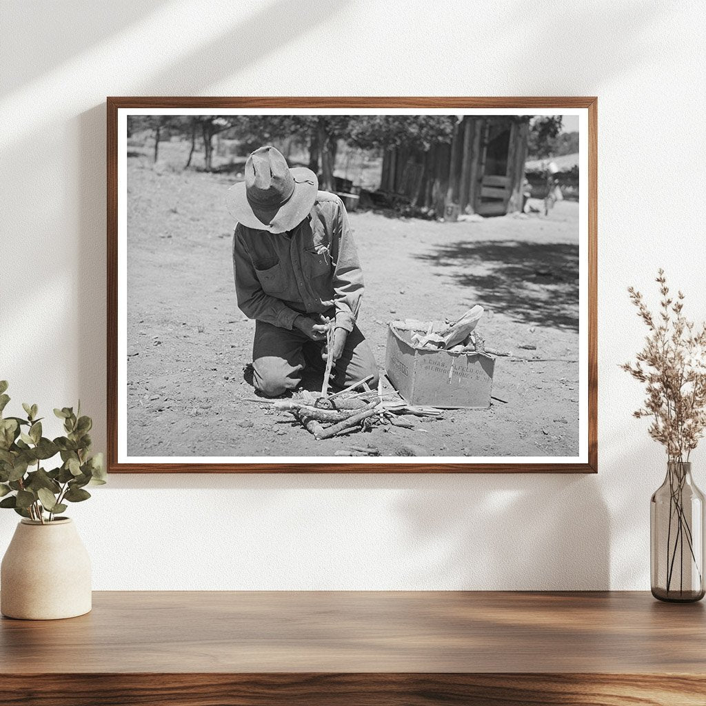 Faro Caudill Building Fire in Pie Town New Mexico 1940