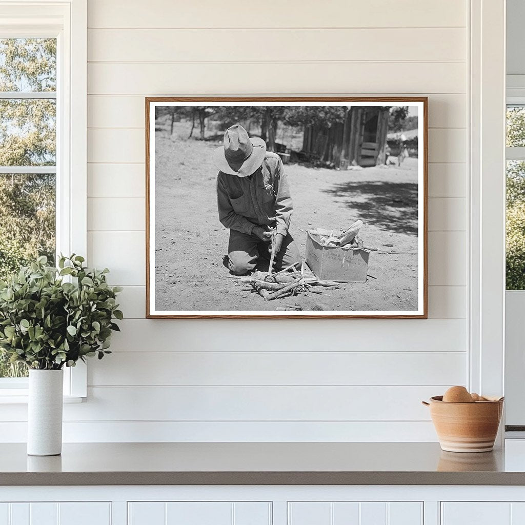 Faro Caudill Building Fire in Pie Town New Mexico 1940