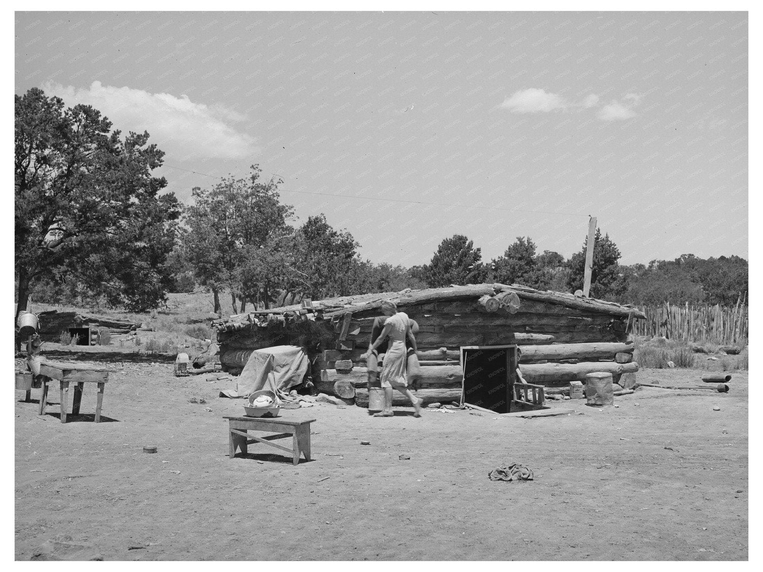 Mr. and Mrs. Caudill Moving Furniture Pie Town New Mexico 1940
