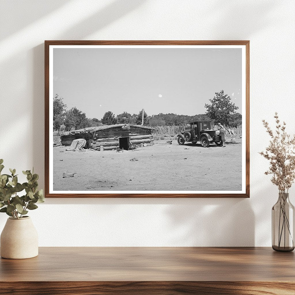 Dugout Home of the Caudills in Pie Town New Mexico 1940