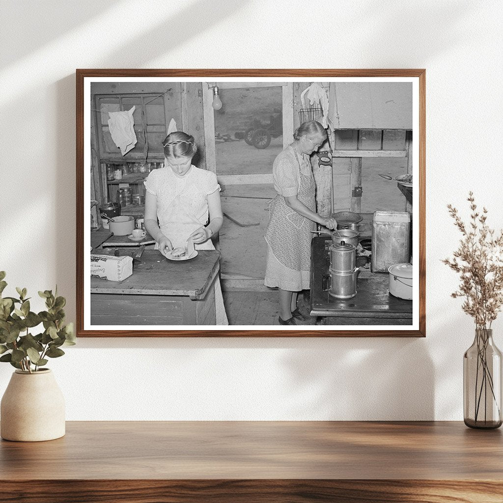 Mother and Daughter in Cafe Kitchen Pie Town New Mexico 1940