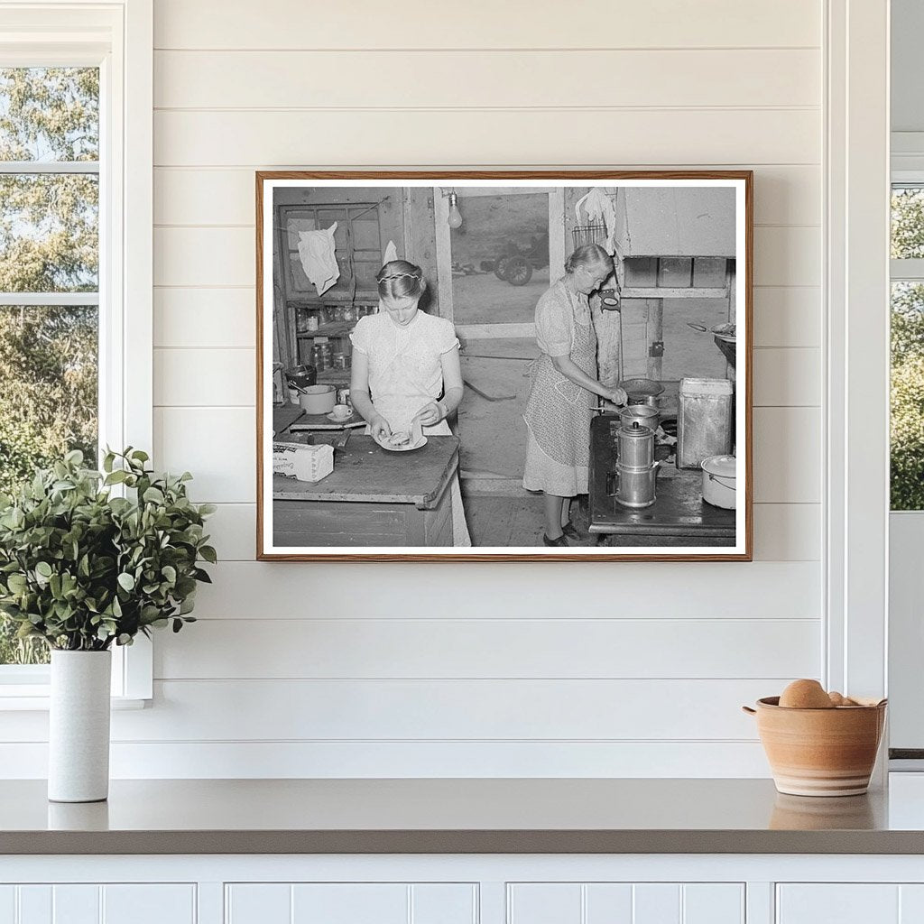 Mother and Daughter in Cafe Kitchen Pie Town New Mexico 1940