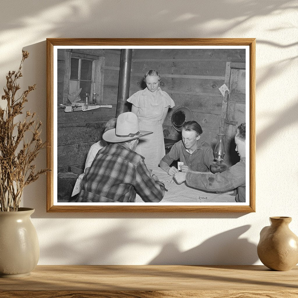 Poker Game at Forty-two Party in Pie Town New Mexico 1940
