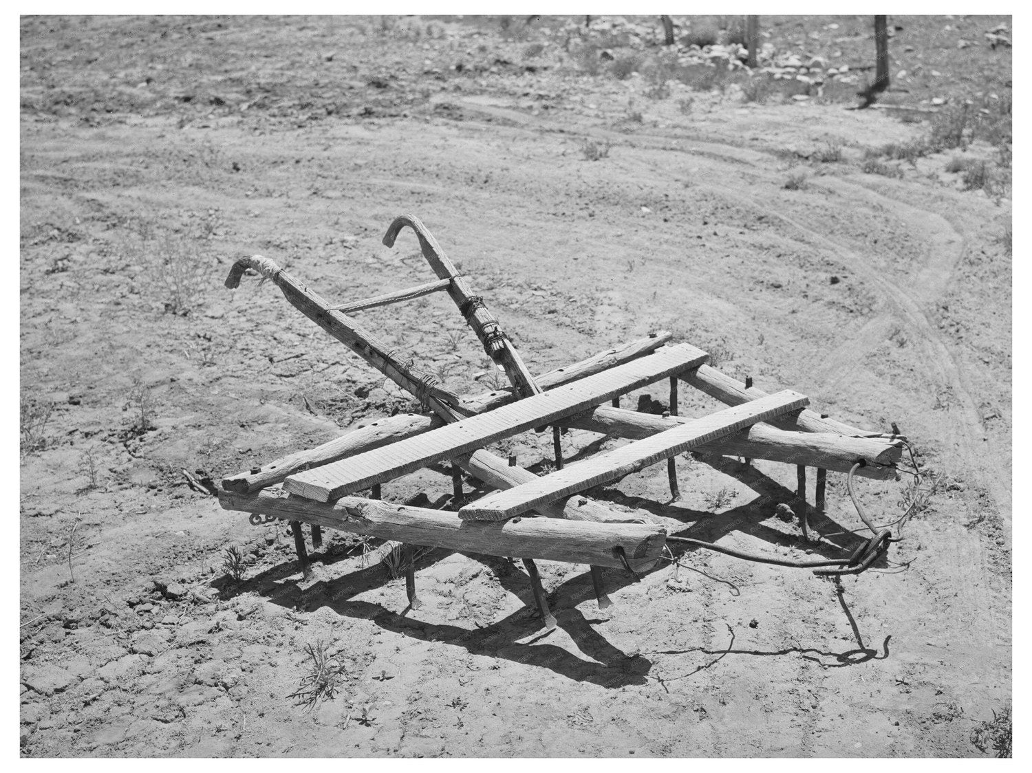Homemade Harrow on Farm in Pie Town New Mexico 1940