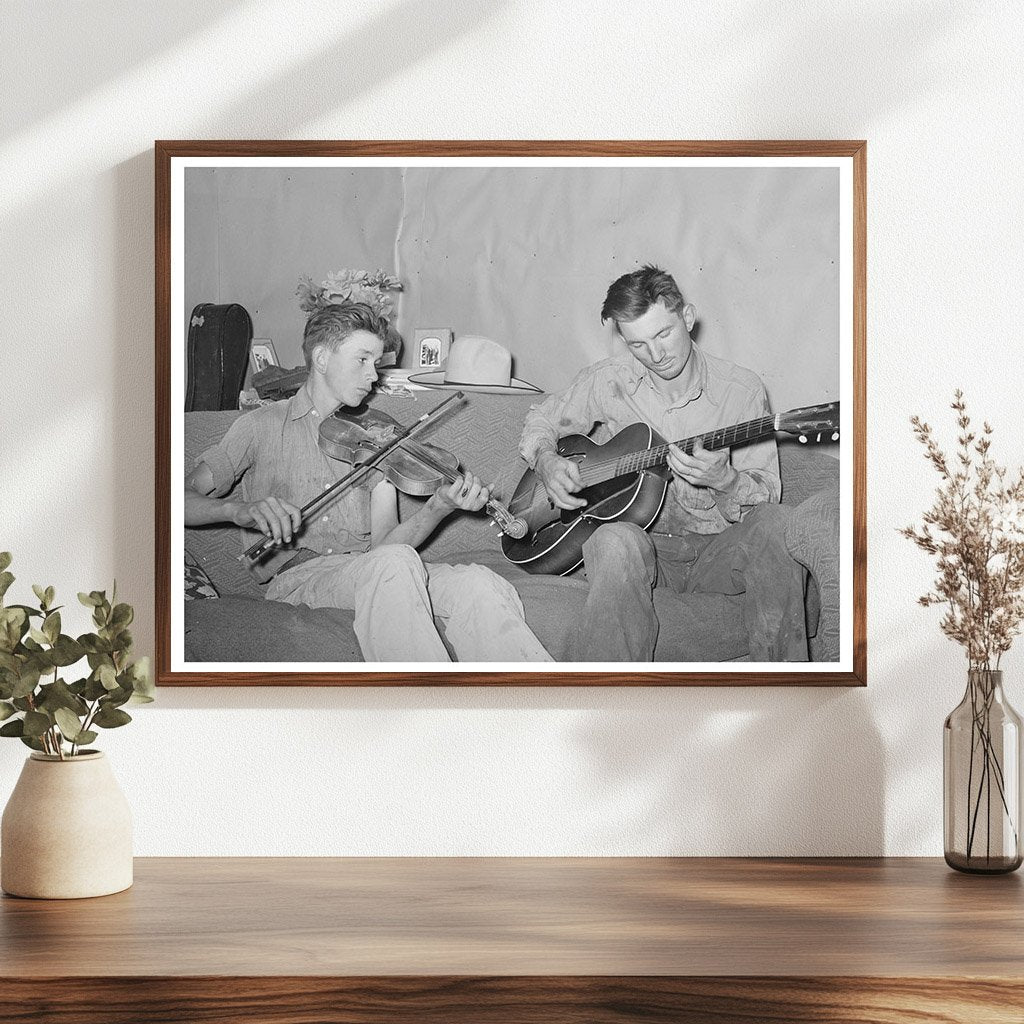 Farmer Brothers Making Music in Pie Town New Mexico 1940