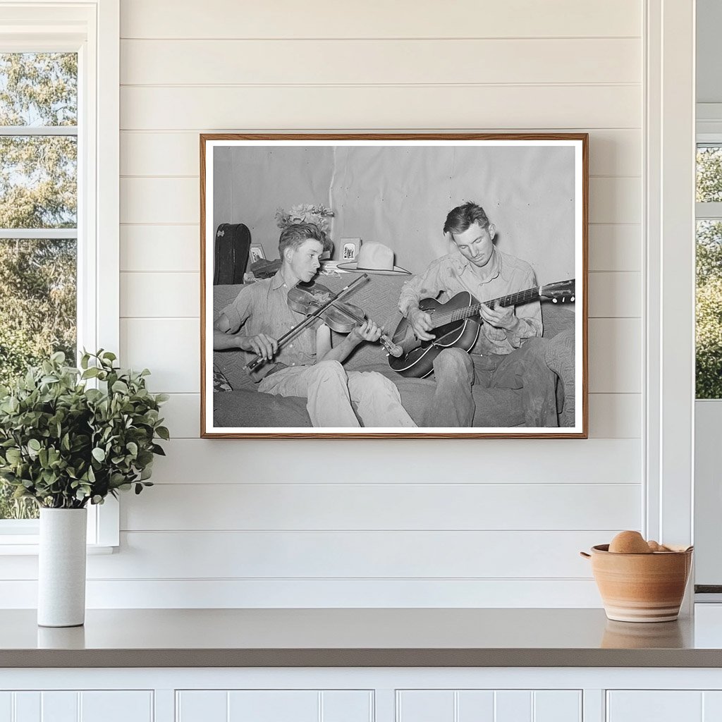 Farmer Brothers Making Music in Pie Town New Mexico 1940