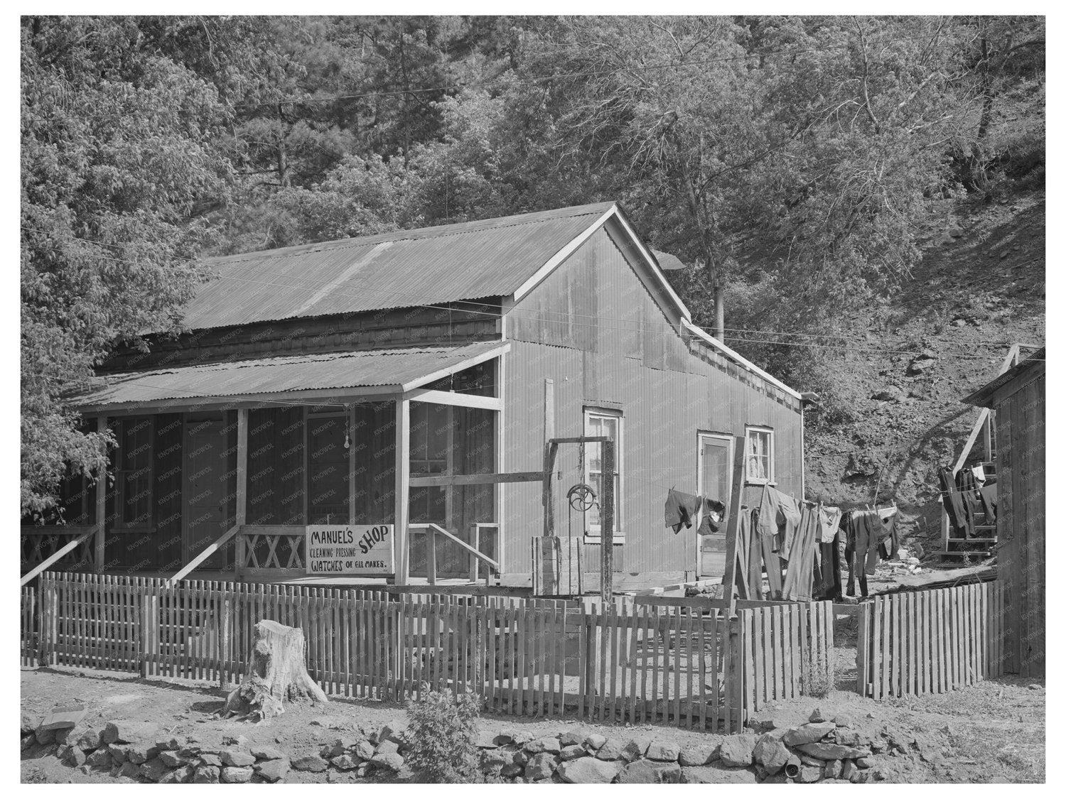 Mogollon New Mexico House Vintage Photo June 1940