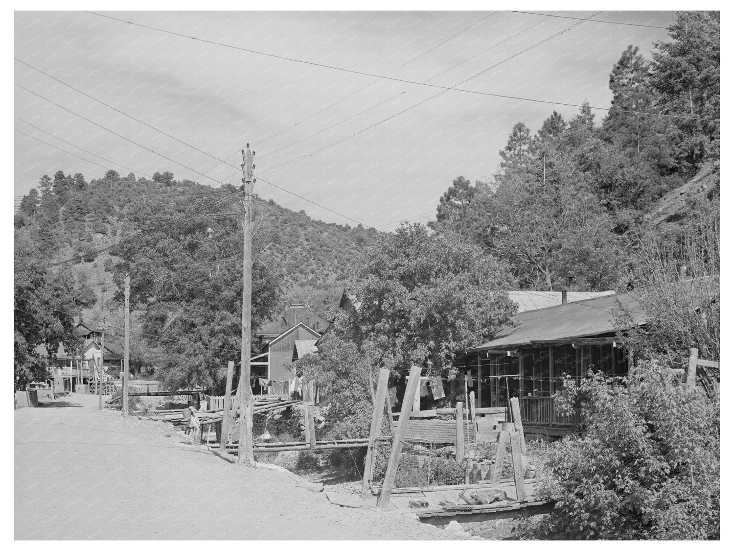 Mogollon New Mexico Gold Mining Town June 1940 Image