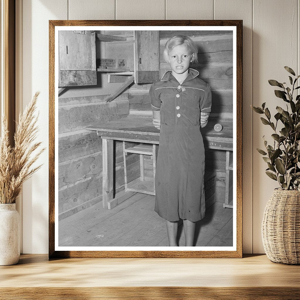 Girl at Podium in Pie Town Literary Society Meeting 1940