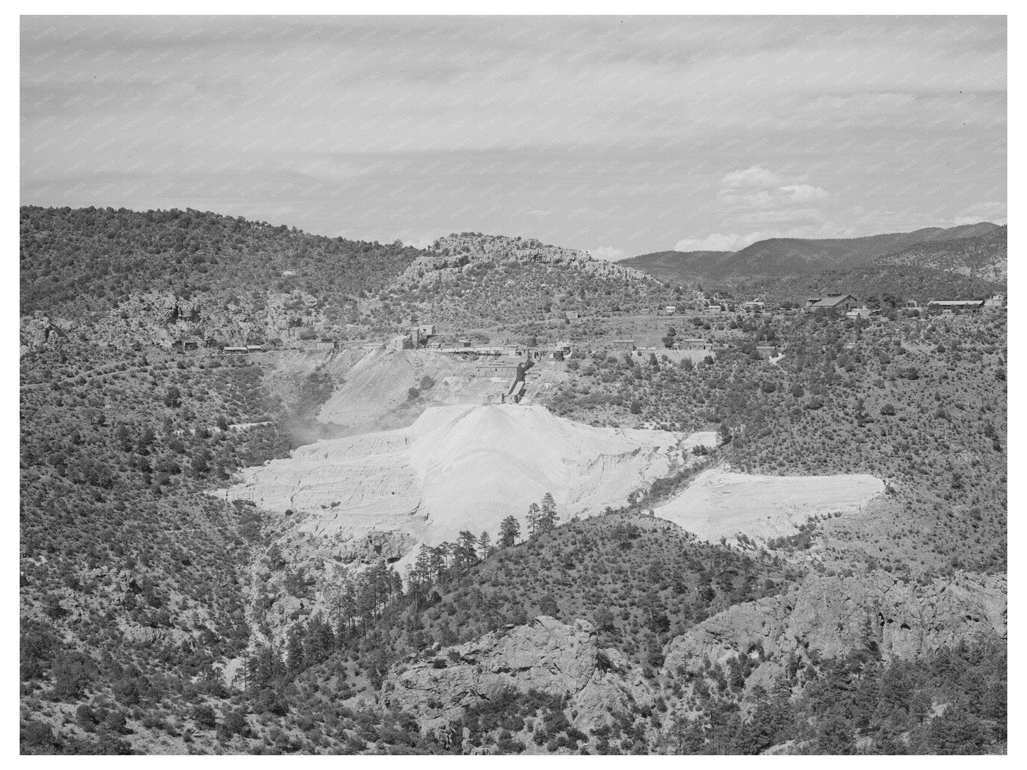 Gold Mill and Tailings in Mogollon New Mexico 1940