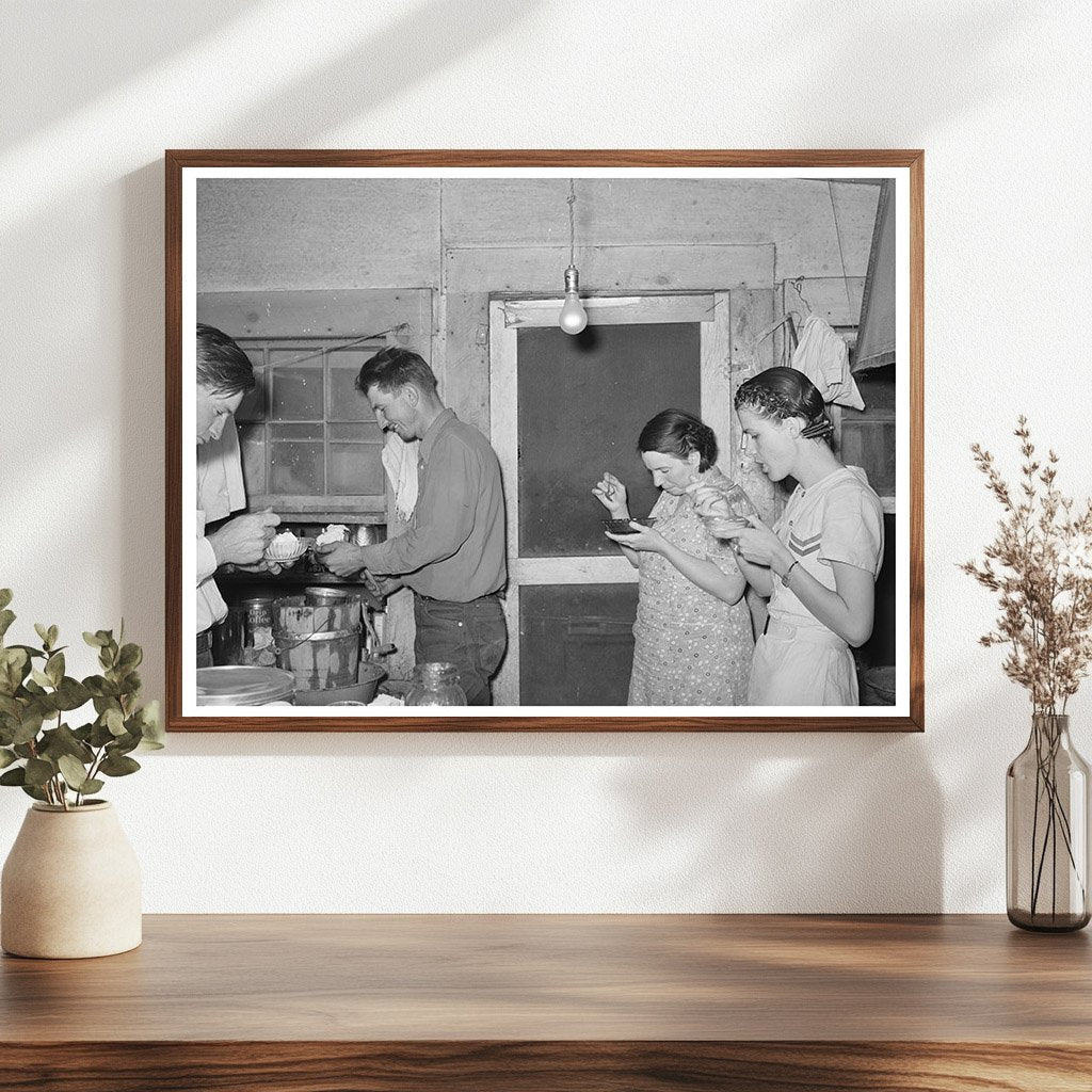 Farmers Enjoy Ice Cream in Pie Town New Mexico 1940