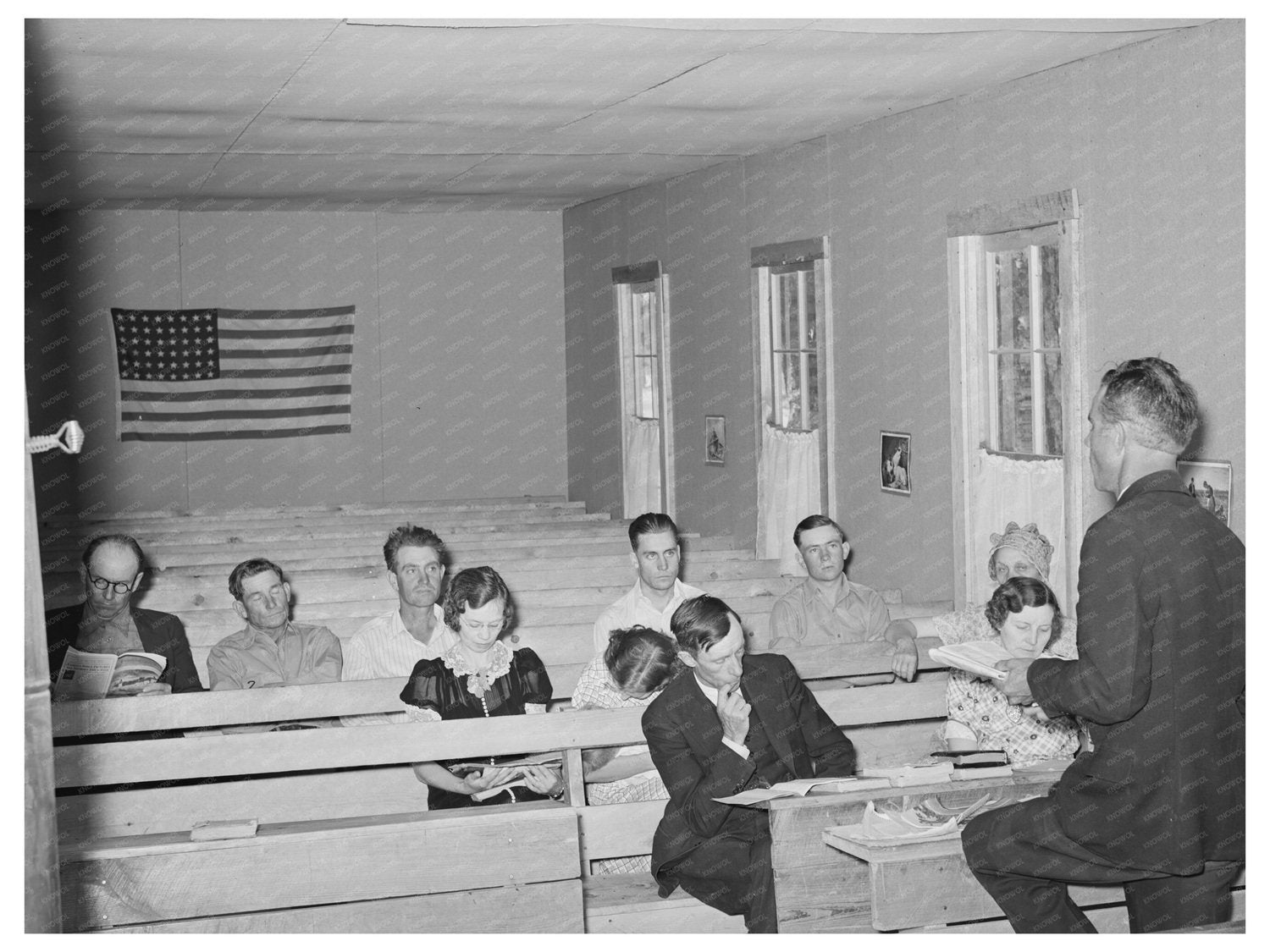 Sunday School Session in Pie Town New Mexico June 1940