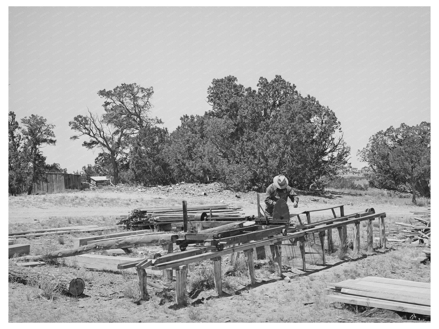 George Hutton Sawmill in Pie Town New Mexico 1940