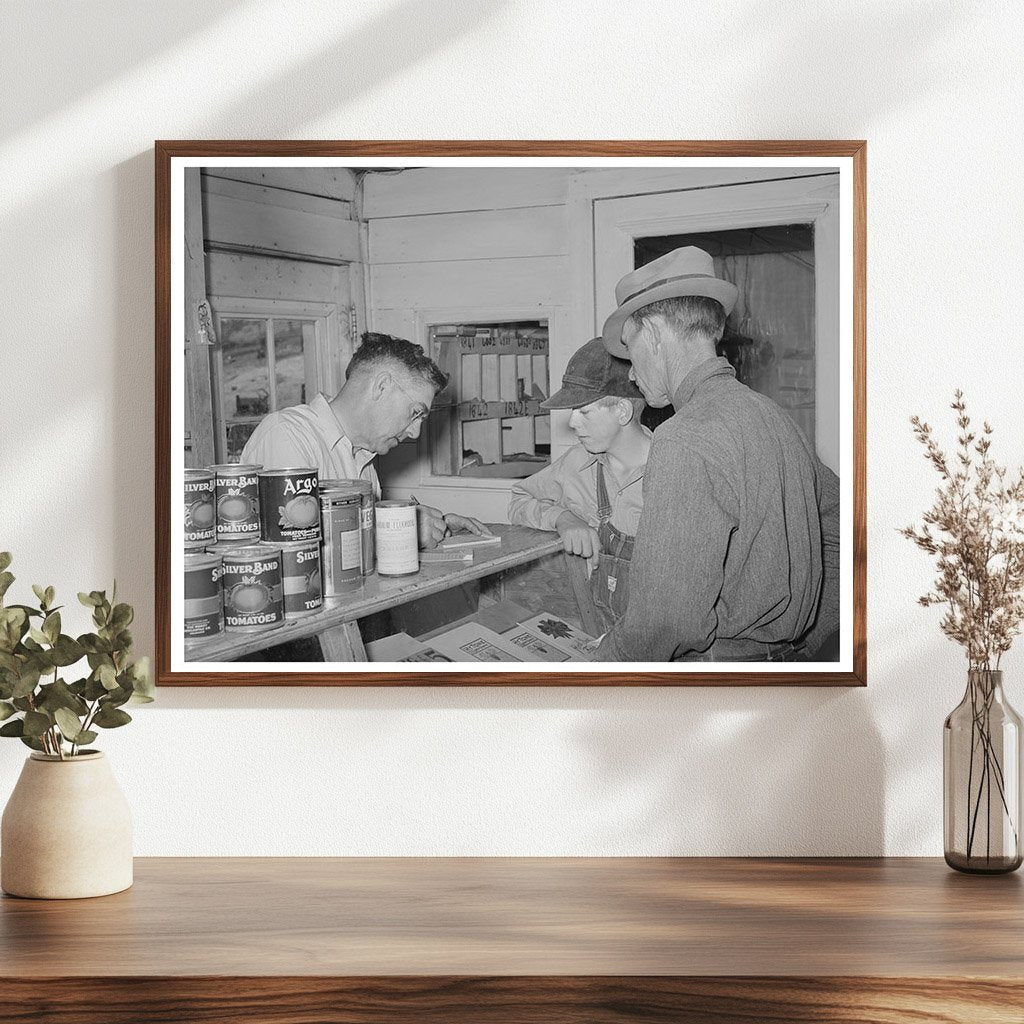 Mr. Keele Preparing a Bill for Farmer Pie Town 1940