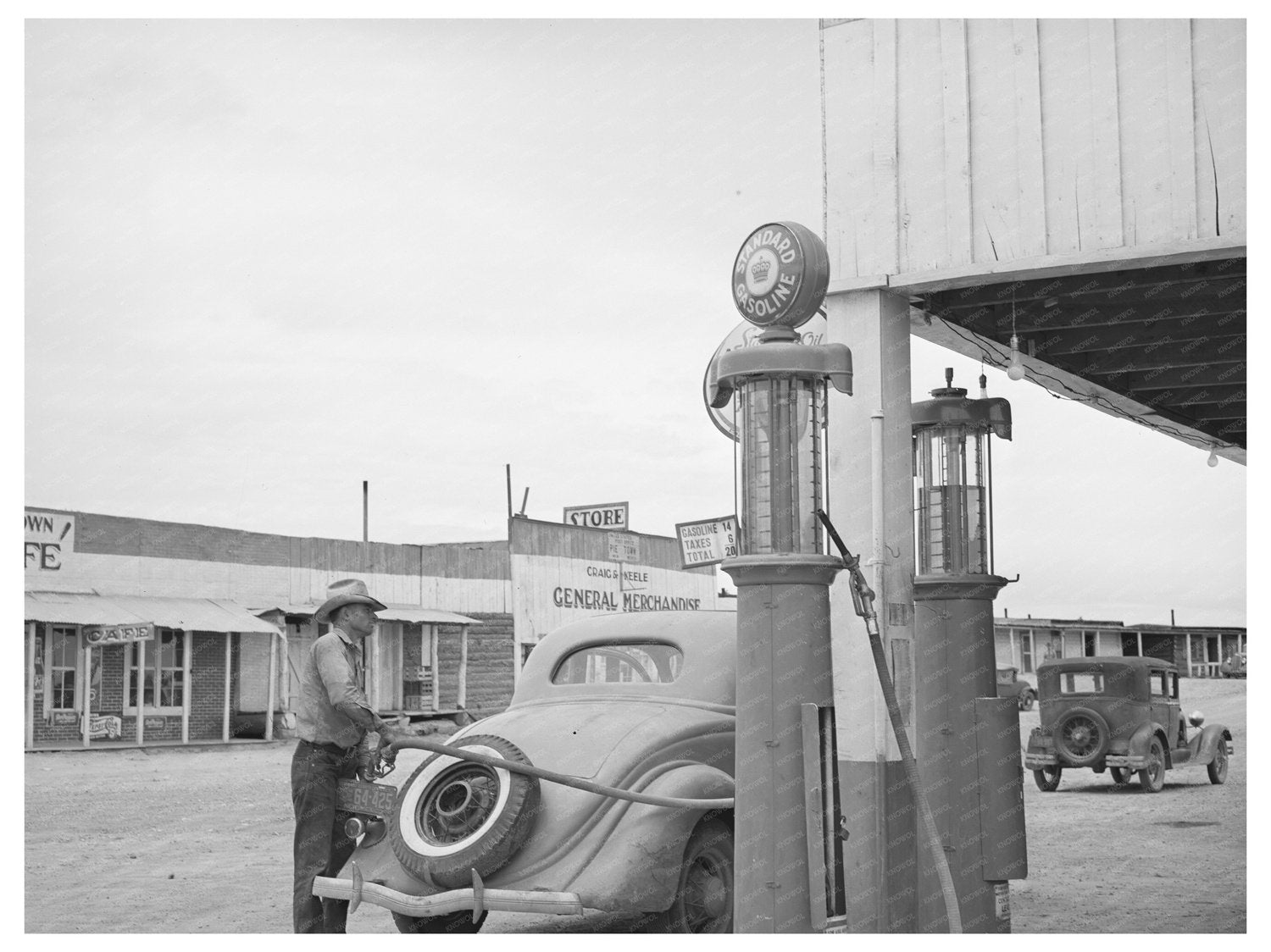 Gasoline Pumps in Pie Town New Mexico June 1940