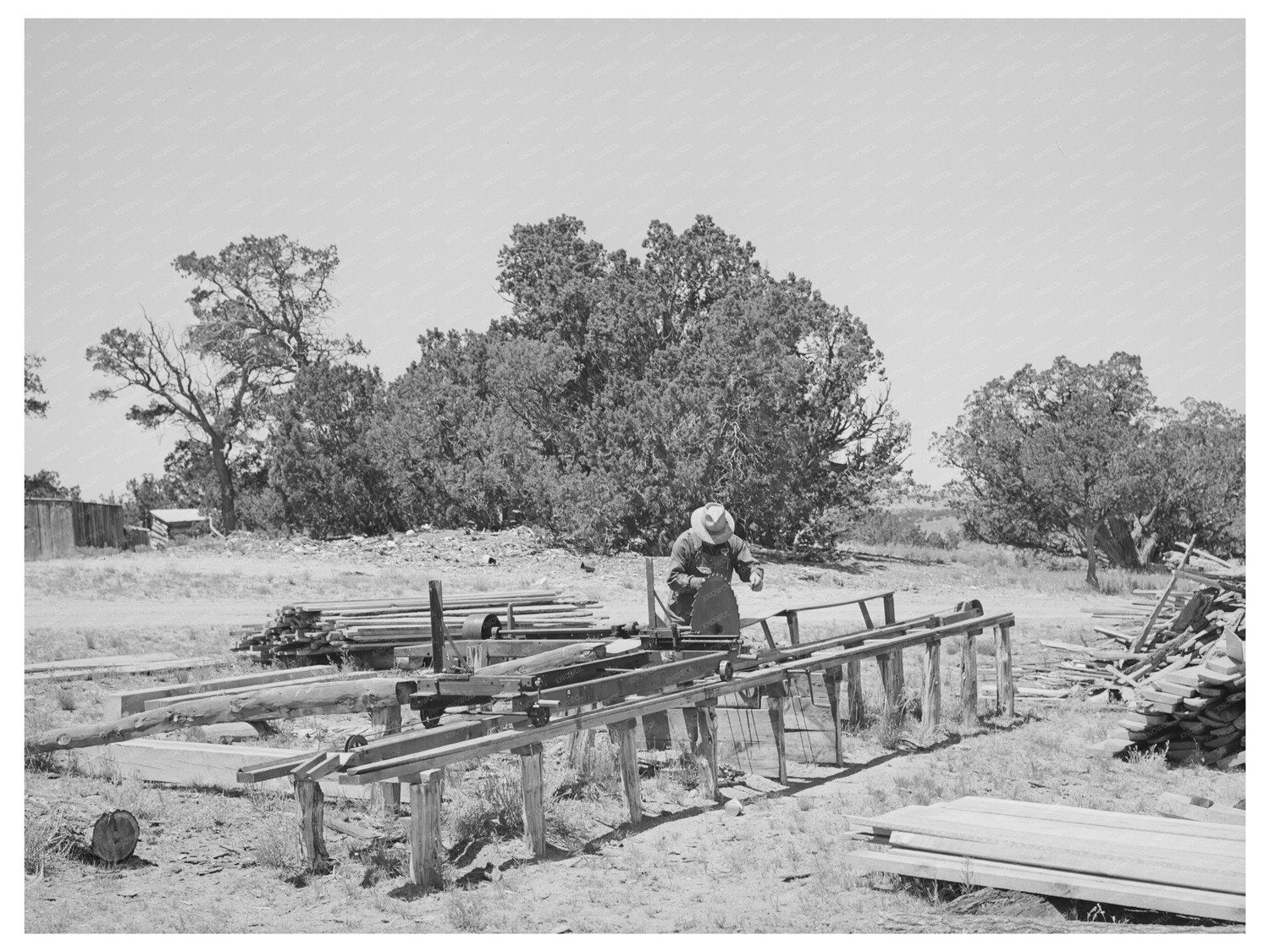 George Huttons Sawmill in Pie Town New Mexico 1940