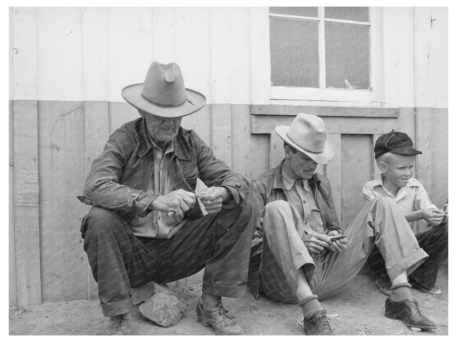 Farmers Whittling in Pie Town New Mexico June 1940