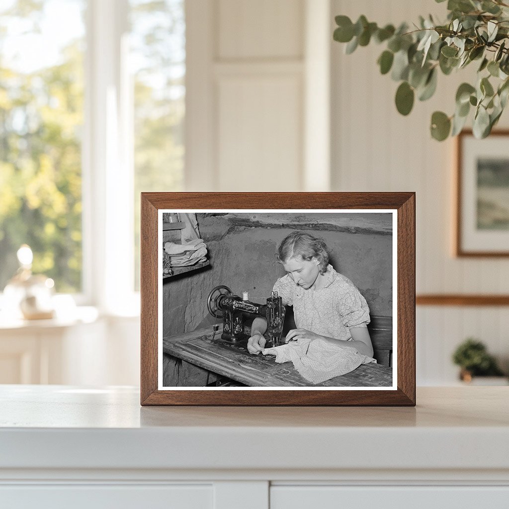 Mrs. Whinery Sewing for Family in Pie Town New Mexico 1940
