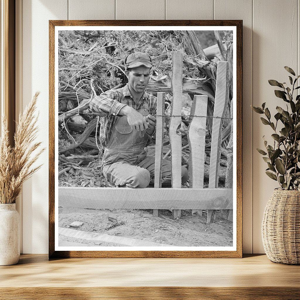 Jack Whinery Fencing in Pie Town New Mexico 1940