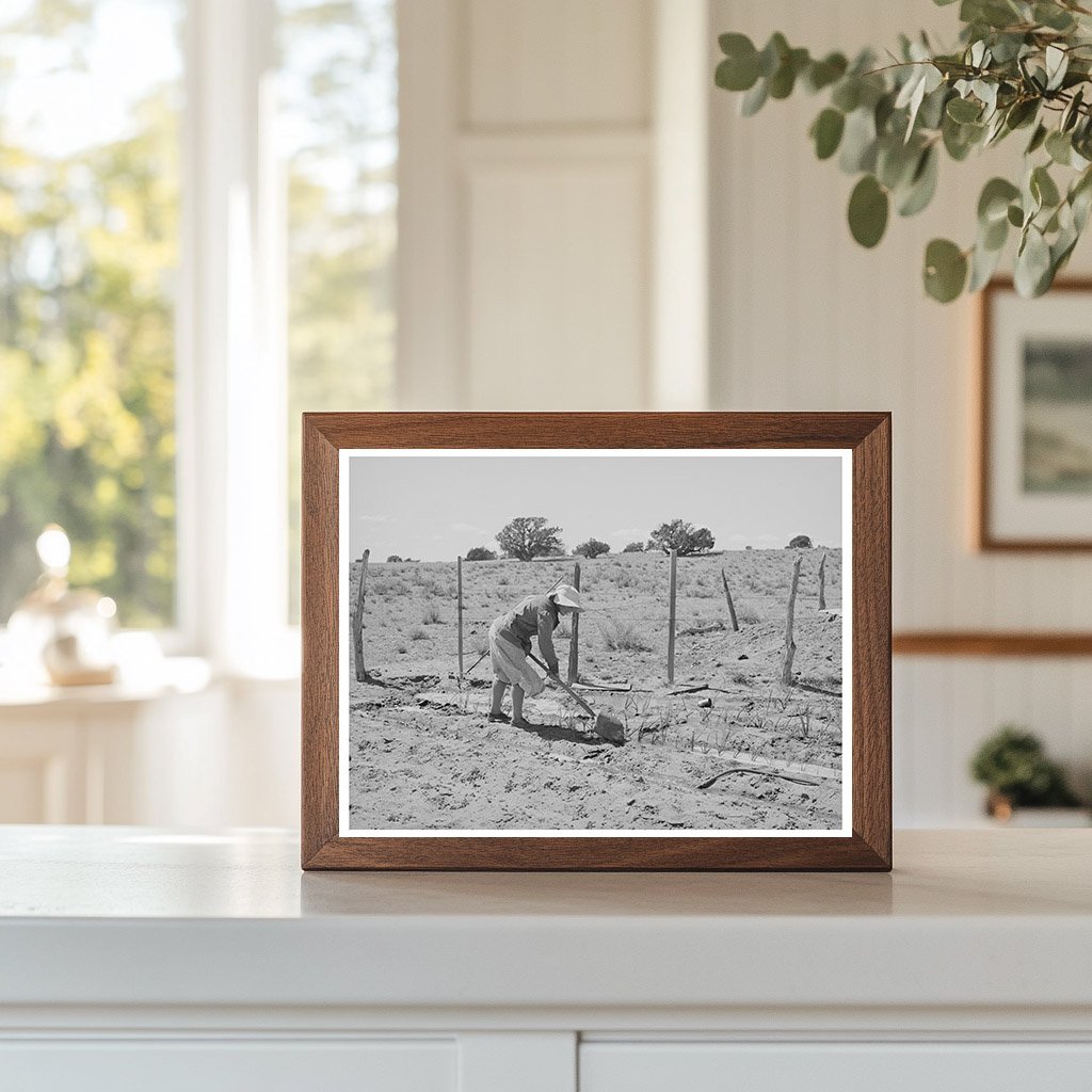 Mrs. George Hutton Irrigating Garden Pie Town New Mexico 1940
