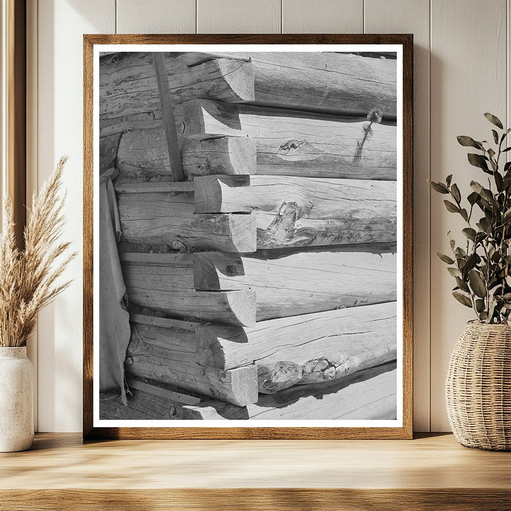 Log House Corner Construction Pie Town New Mexico 1940
