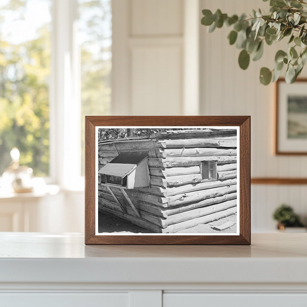 Log House Corner in Pie Town New Mexico 1940