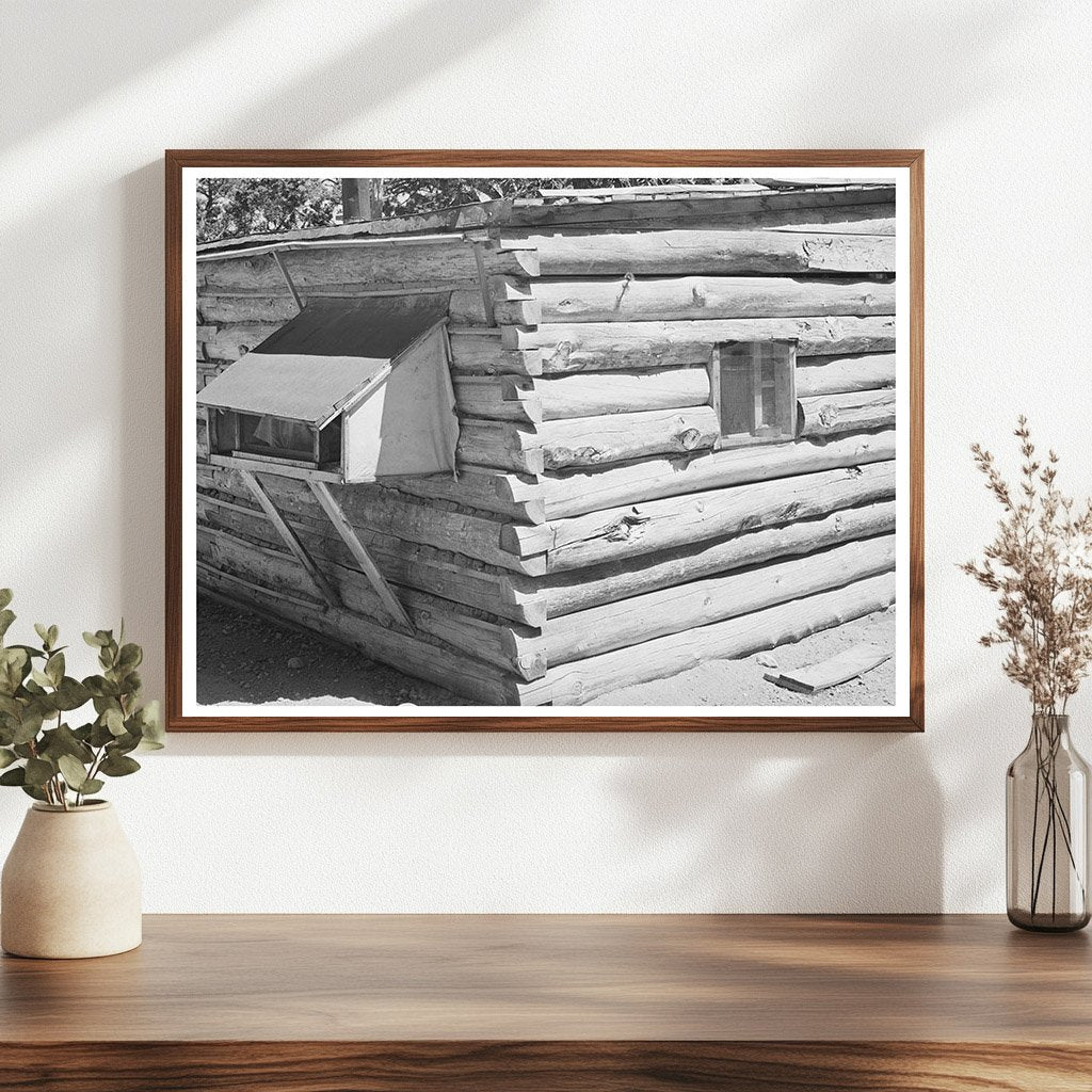 Log House Corner in Pie Town New Mexico 1940