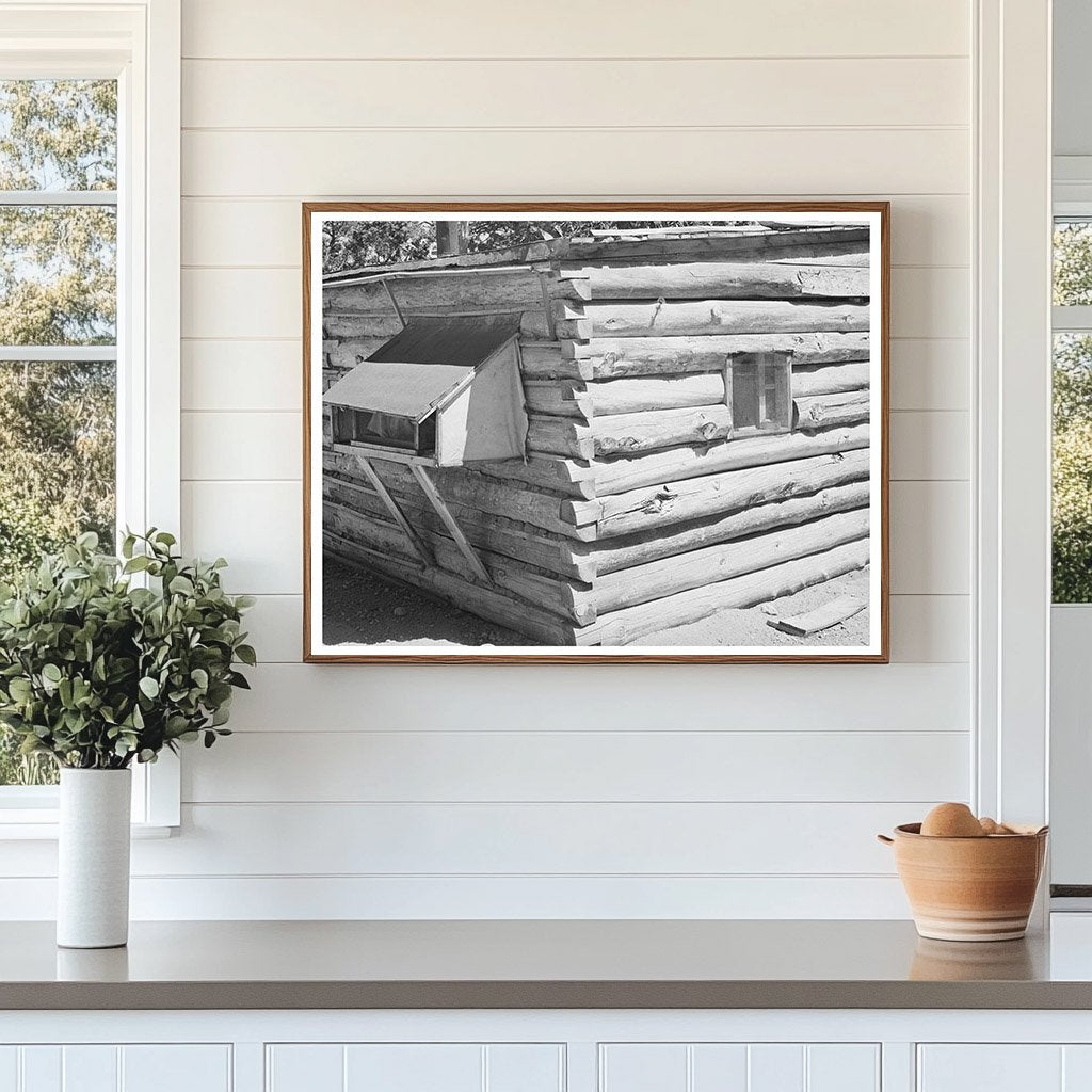 Log House Corner in Pie Town New Mexico 1940