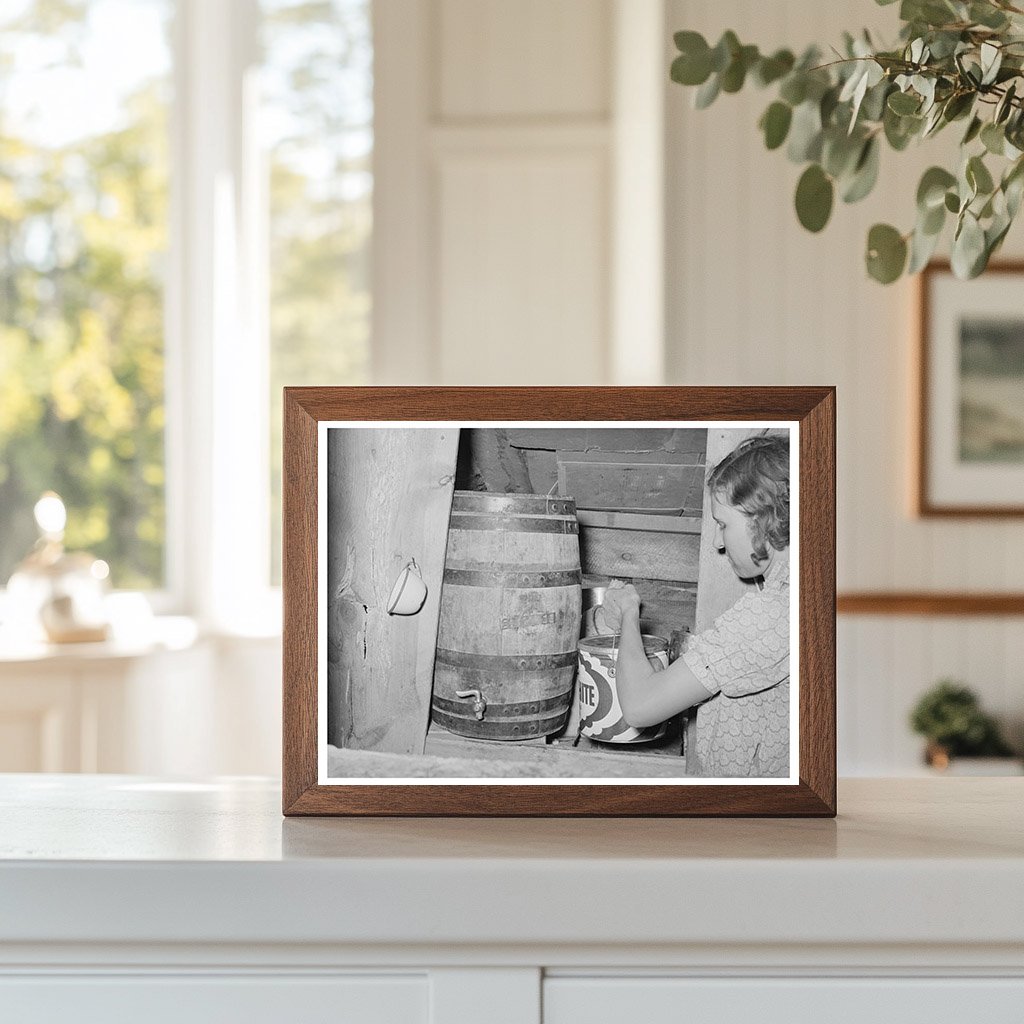 Mrs. Whinery with Milk Bucket in Pie Town New Mexico 1940