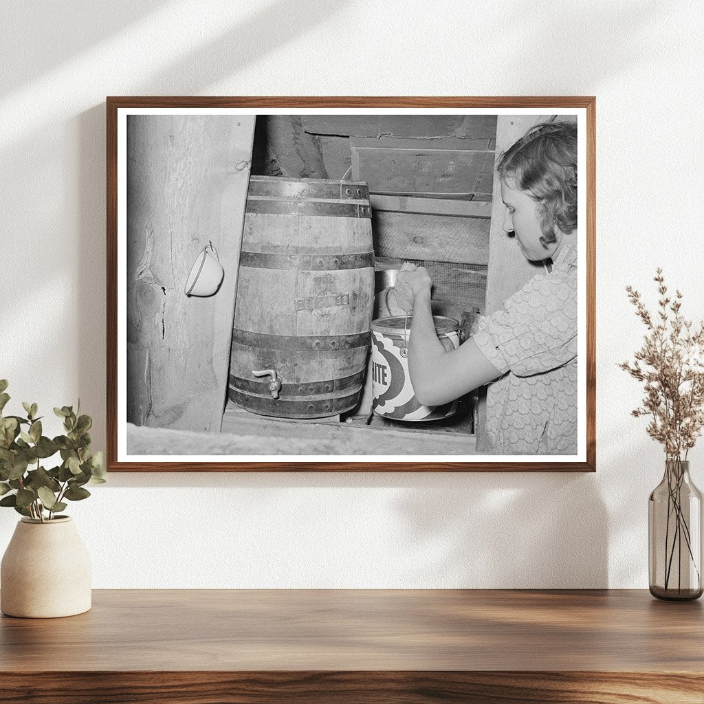 Mrs. Whinery with Milk Bucket in Pie Town New Mexico 1940