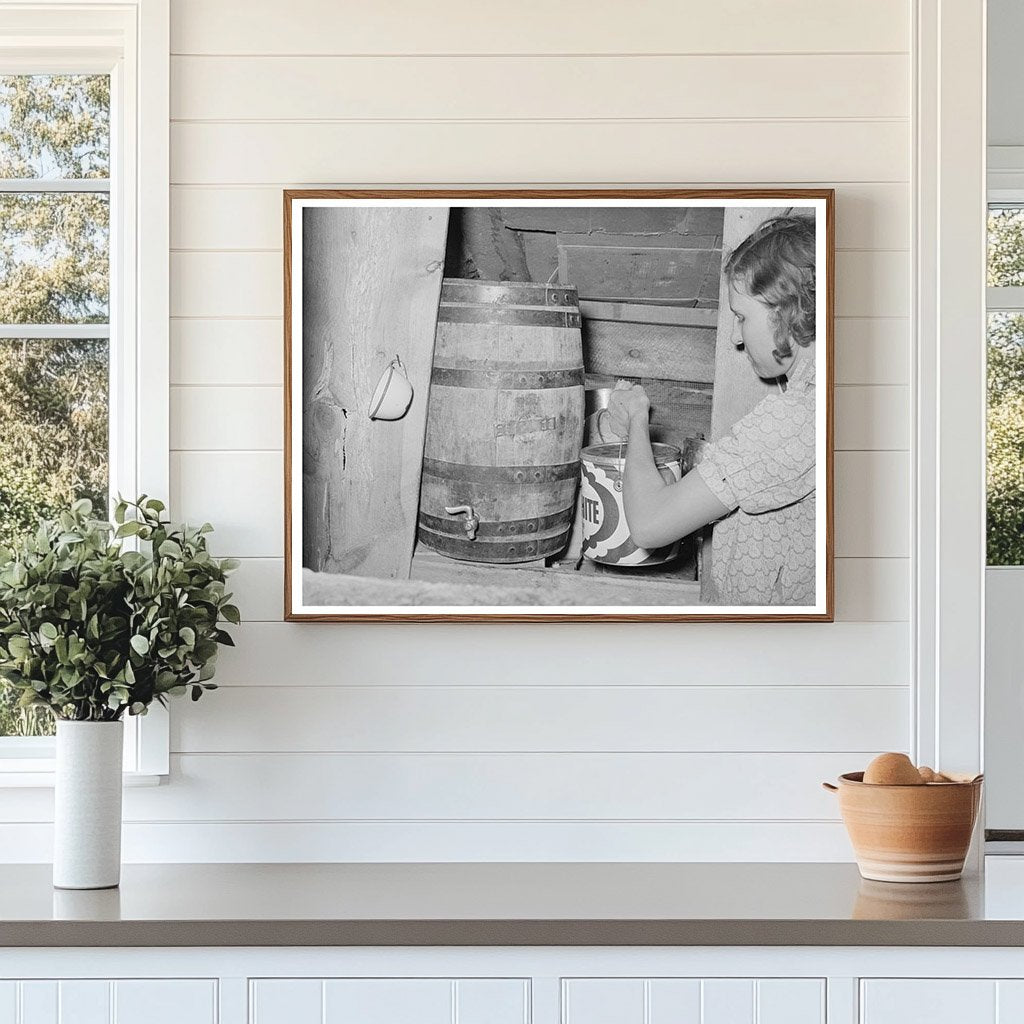 Mrs. Whinery with Milk Bucket in Pie Town New Mexico 1940