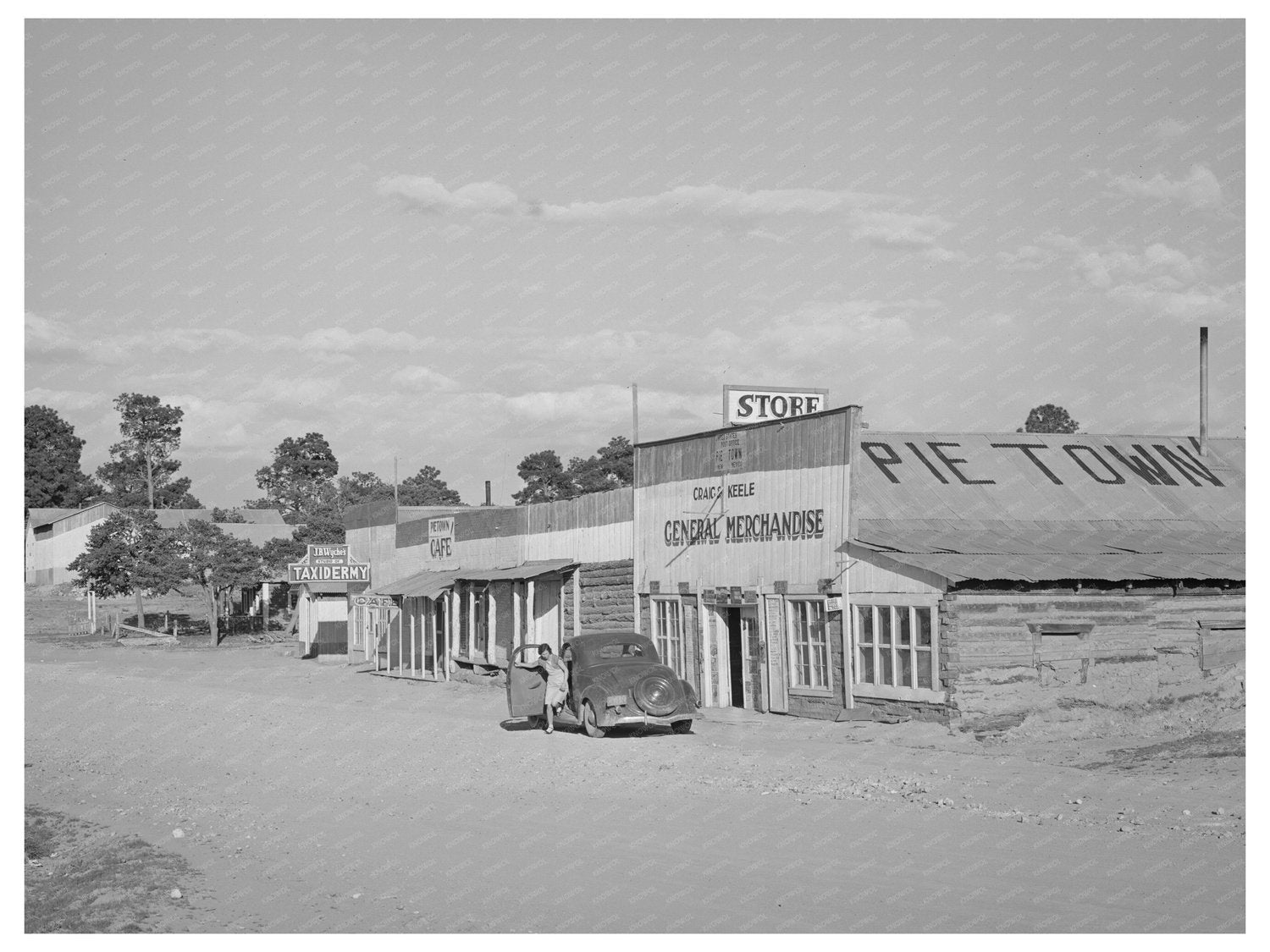 Vintage Business District of Pie Town New Mexico 1940
