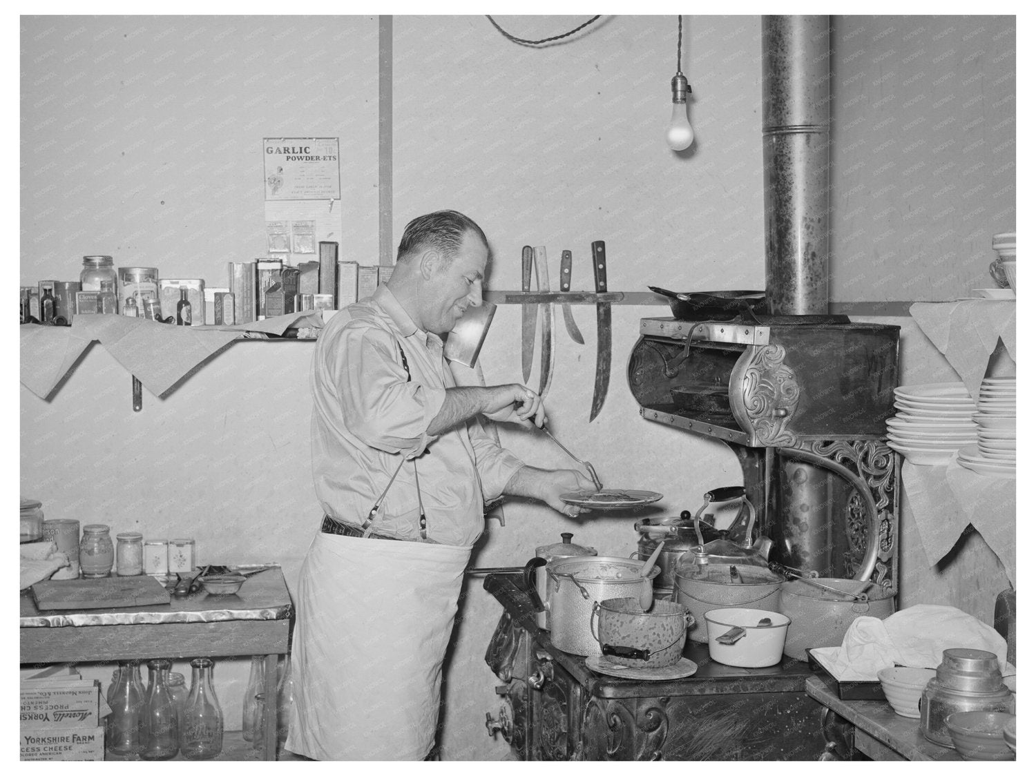 Mogollon New Mexico Restaurant Cook June 1940 Image