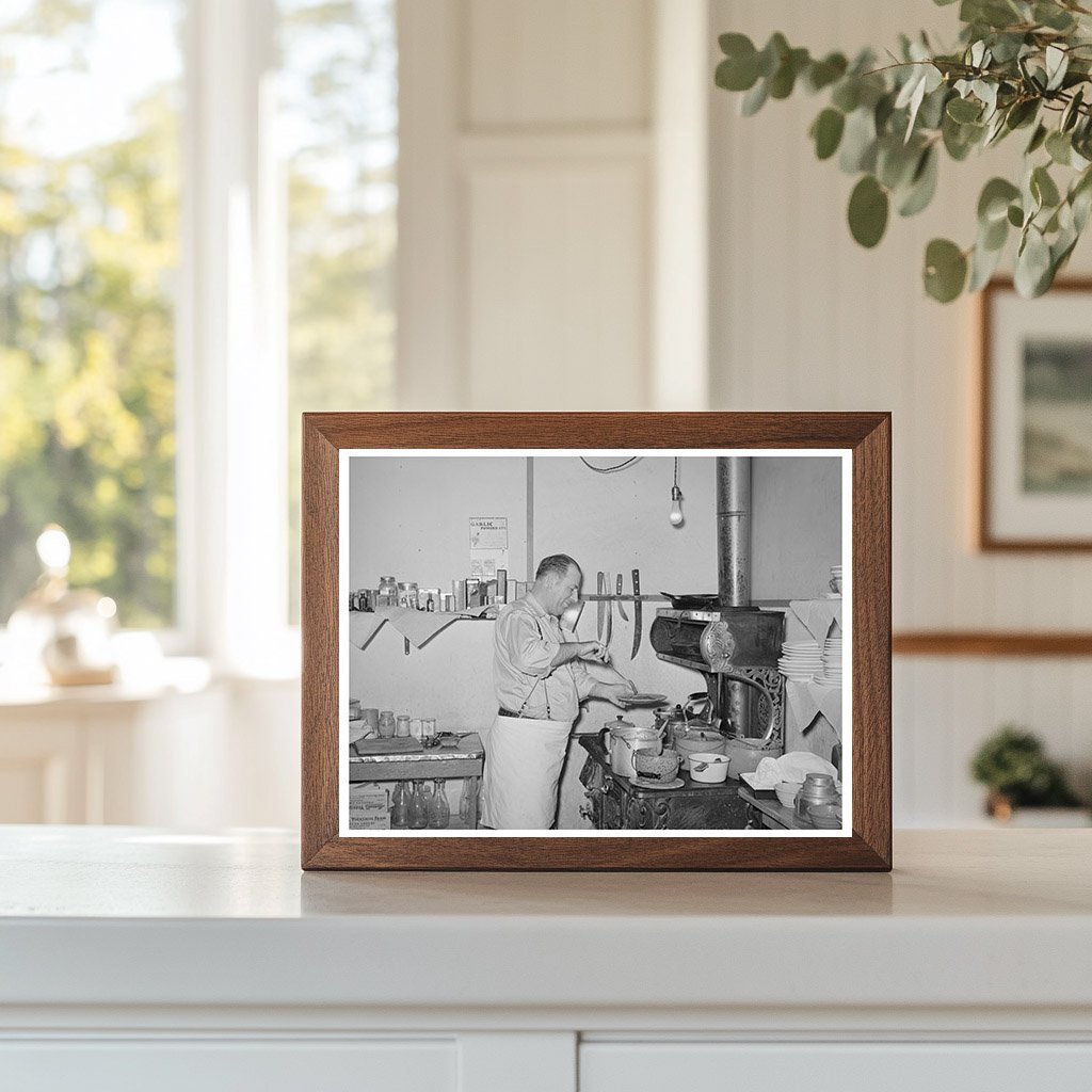 Mogollon New Mexico Restaurant Cook June 1940 Image