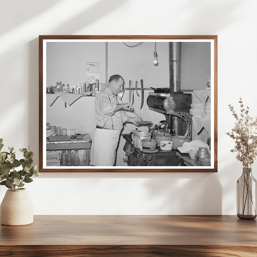 Mogollon New Mexico Restaurant Cook June 1940 Image