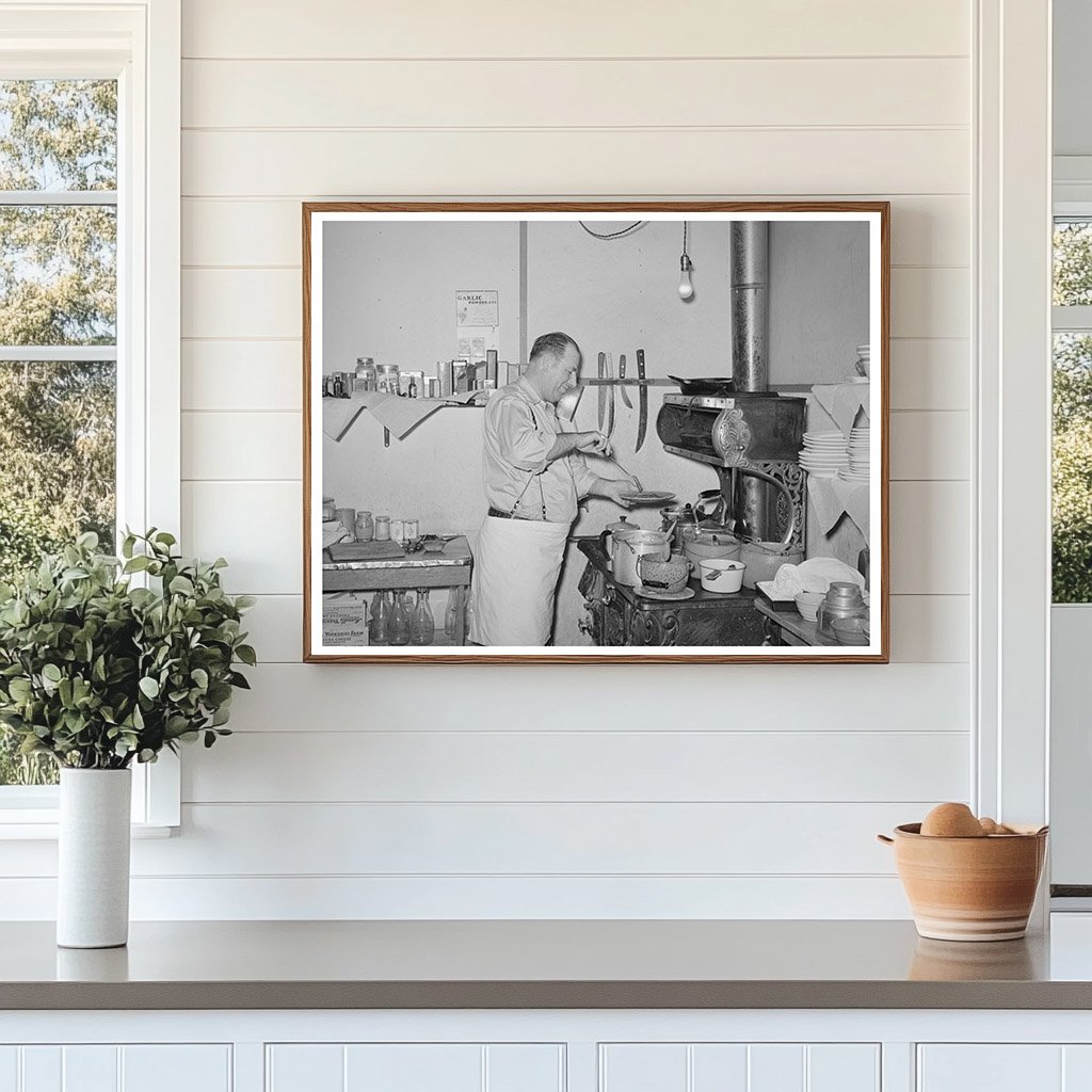 Mogollon New Mexico Restaurant Cook June 1940 Image