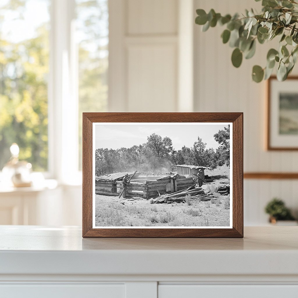 Dismantling a Dugout in Pie Town New Mexico 1940