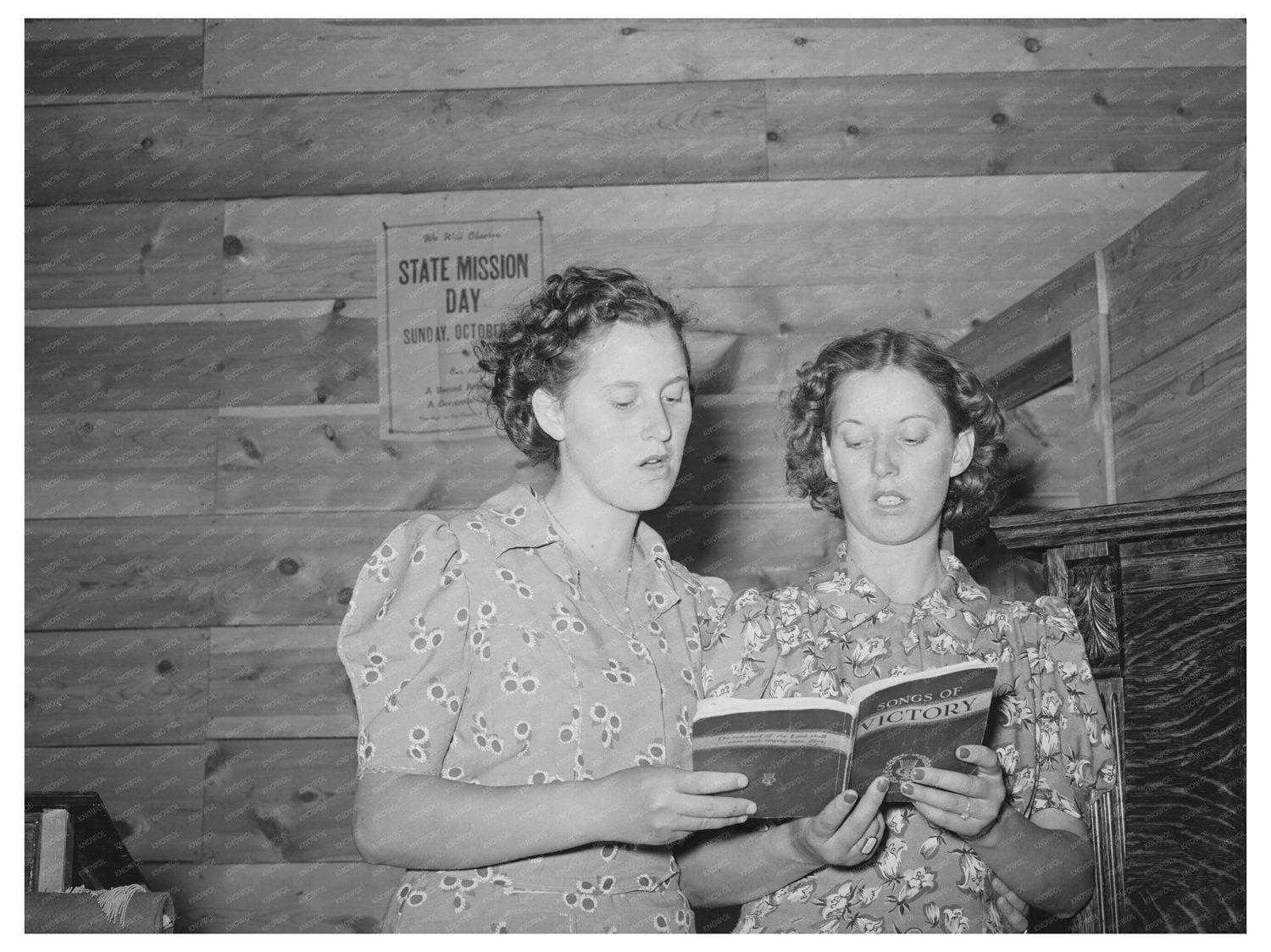 Sisters Duet at Pie Town Community Event June 1940
