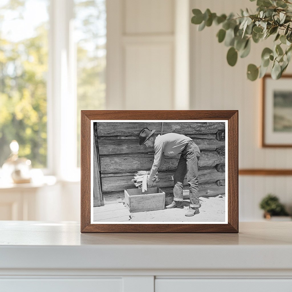 Farmer Collects Wood for Cook Stove in Pie Town 1940