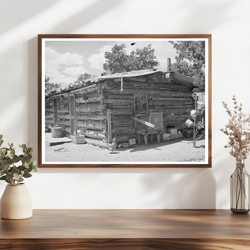 Log House in Pie Town New Mexico June 1940