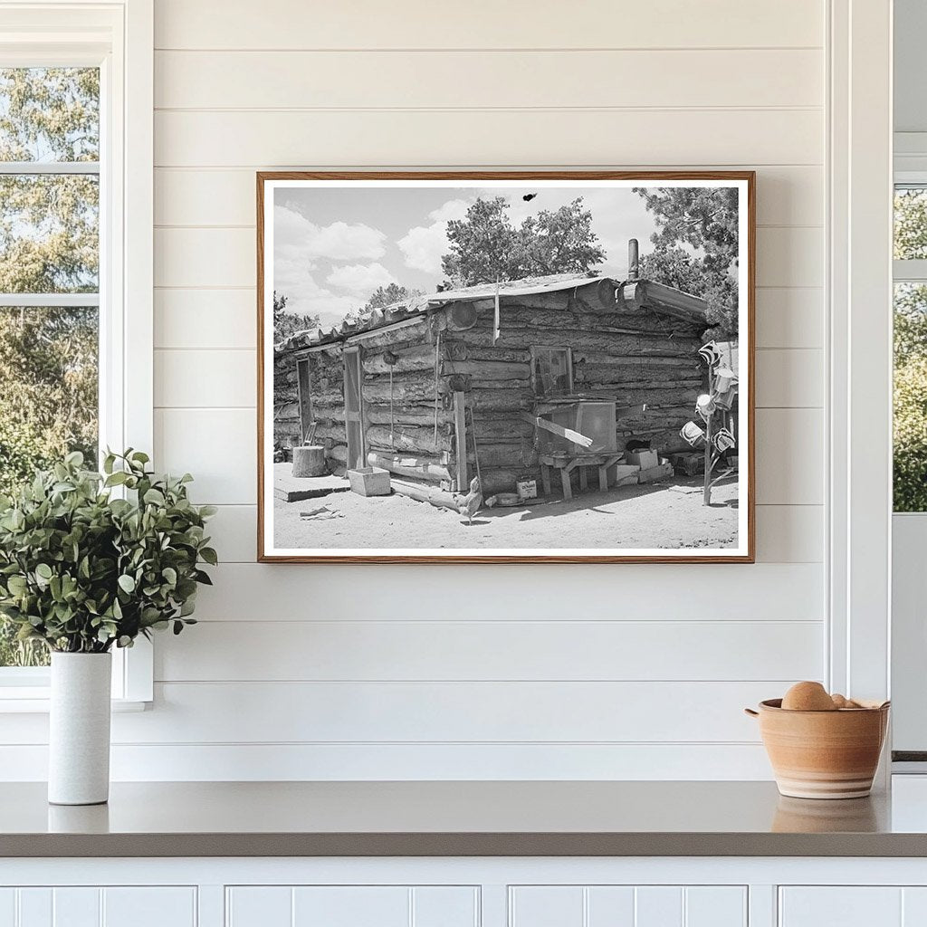 Log House in Pie Town New Mexico June 1940