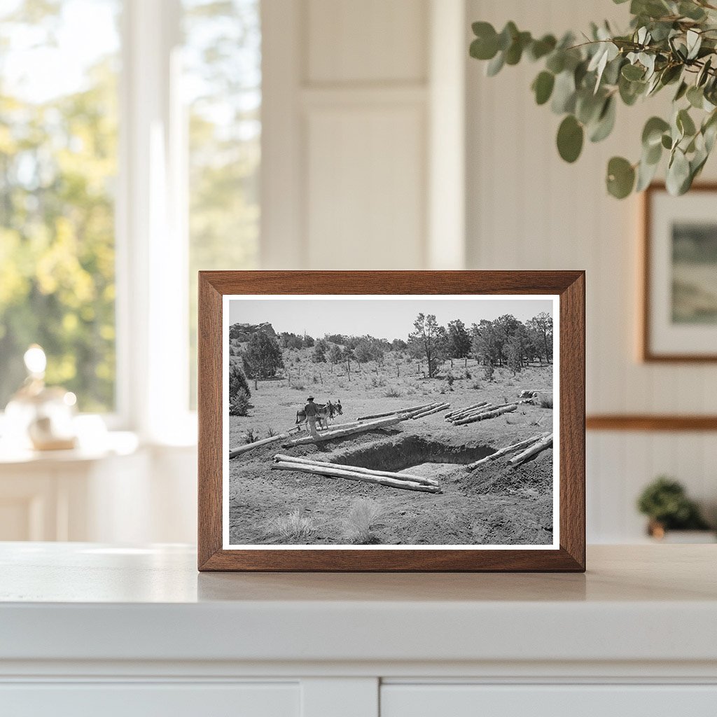 Dugout Construction in Pie Town New Mexico 1940