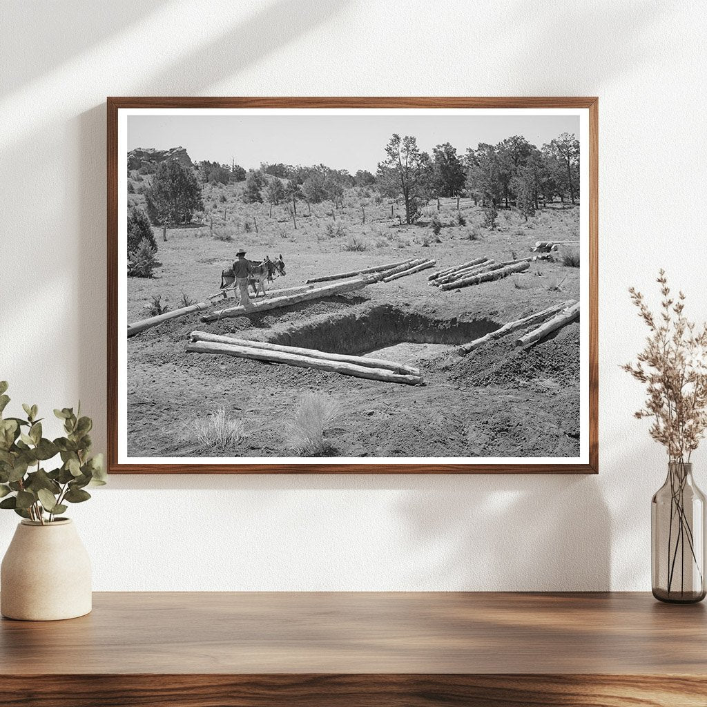 Dugout Construction in Pie Town New Mexico 1940