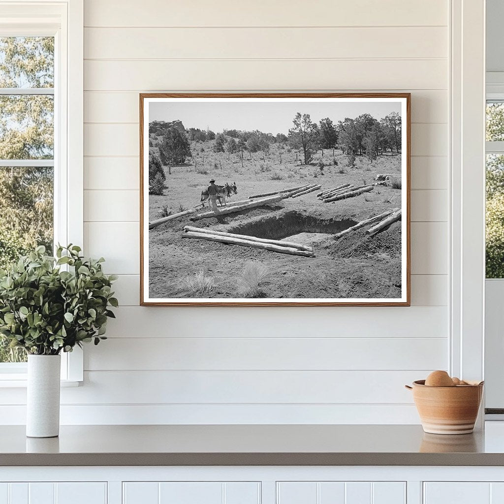 Dugout Construction in Pie Town New Mexico 1940