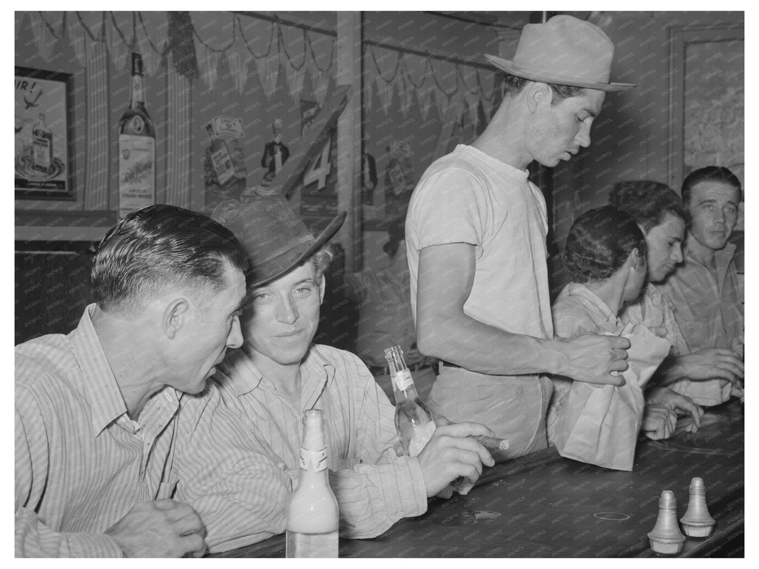 Barroom Scene in Mogollon New Mexico June 1940