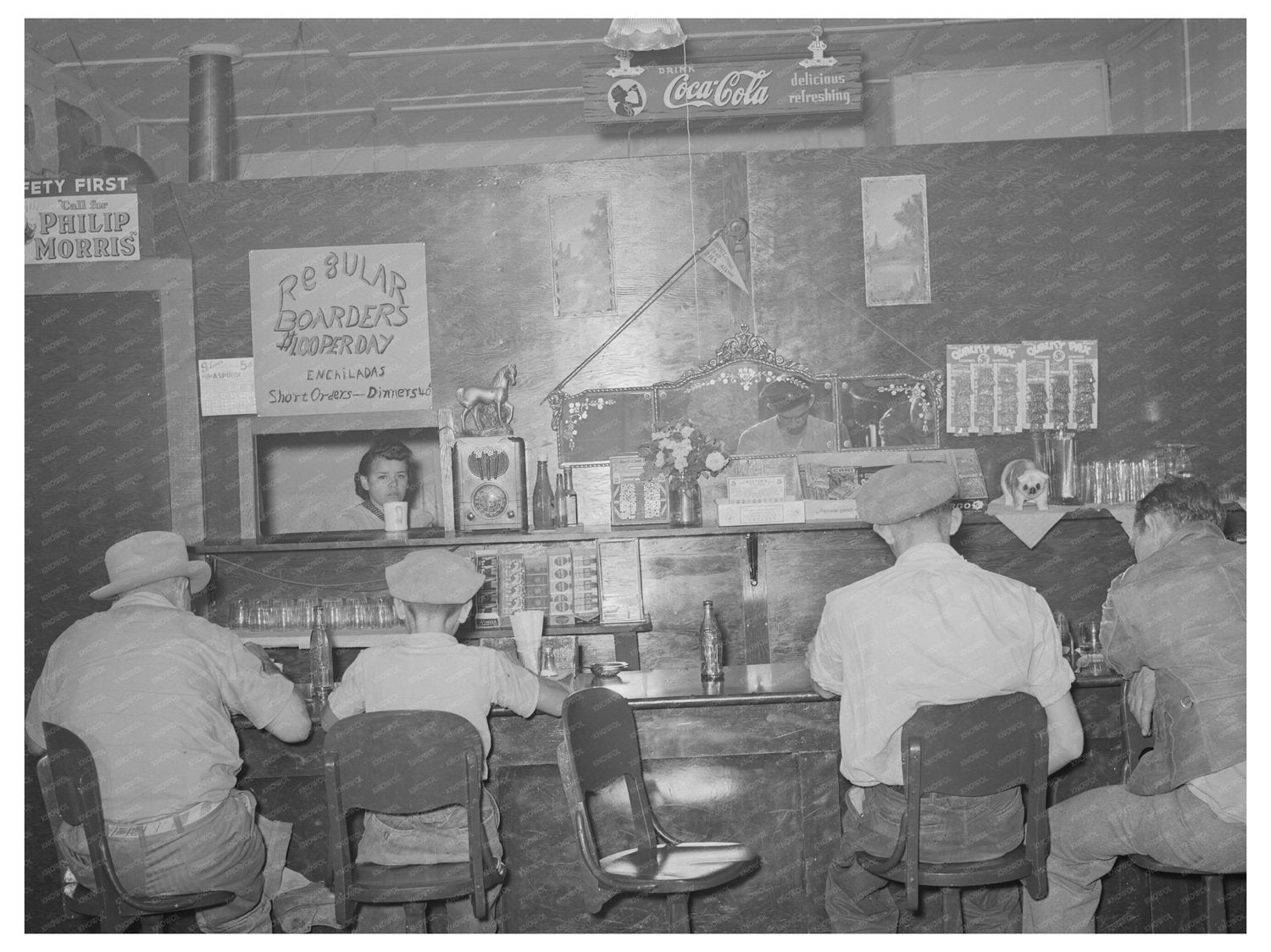 Mogollon New Mexico Café June 1940 Historical Photograph